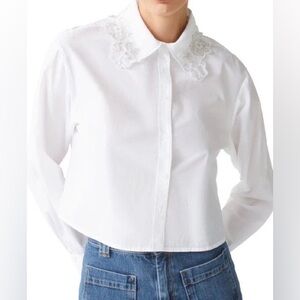 & other stories embellished button down size 0